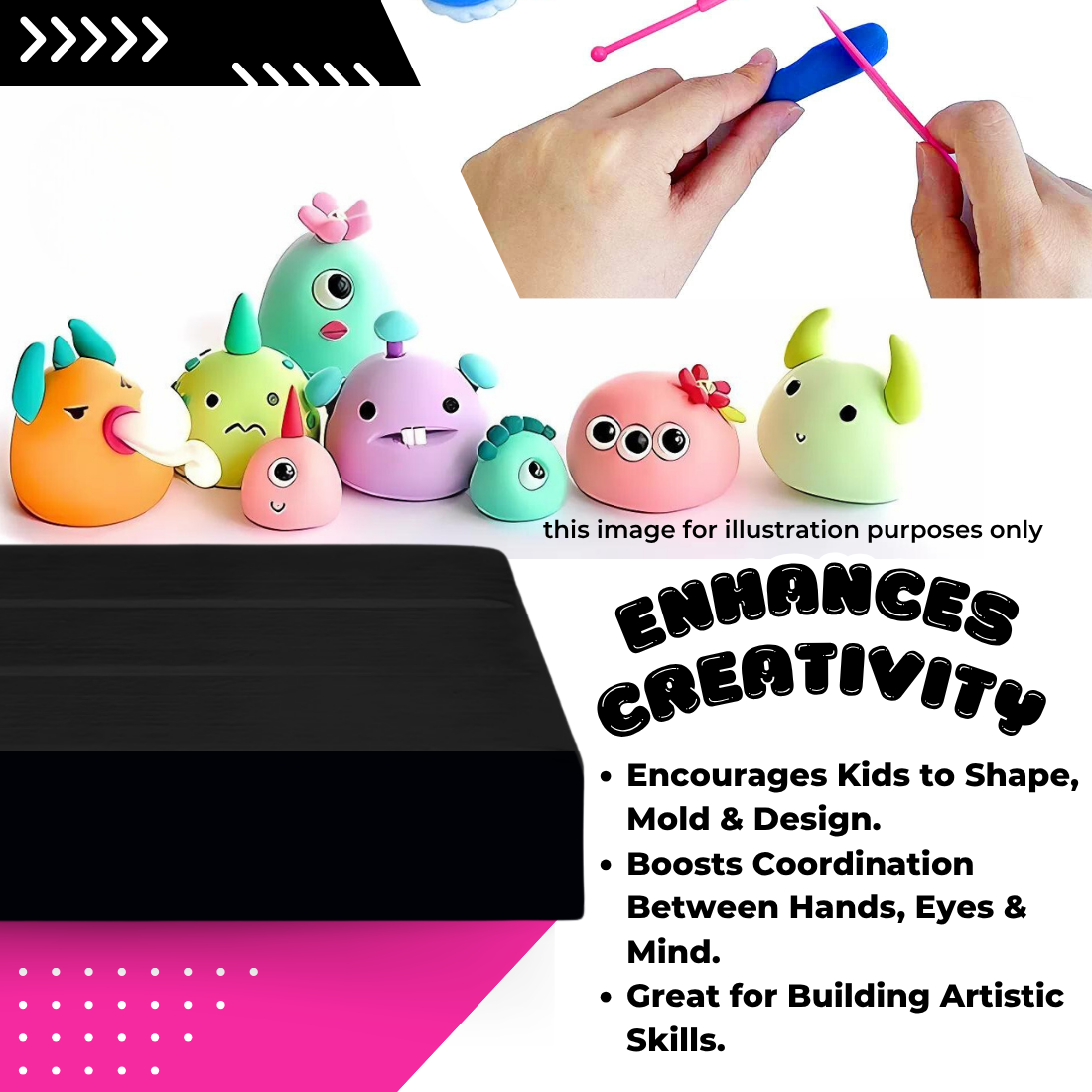 500g Polymer Clay SIGNATURE Series (25 Black)
