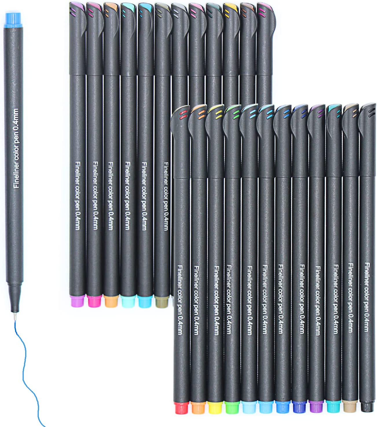 12 Colors 0.4mm Extra Fine Point Color Pen Water-based Journal Planner  Fineliner Liquid Pen