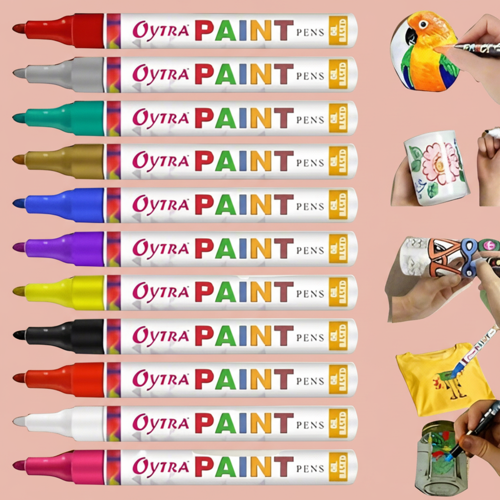 Paint Pens 12 Pen/Set 2mm Brush Tips Painting Markers