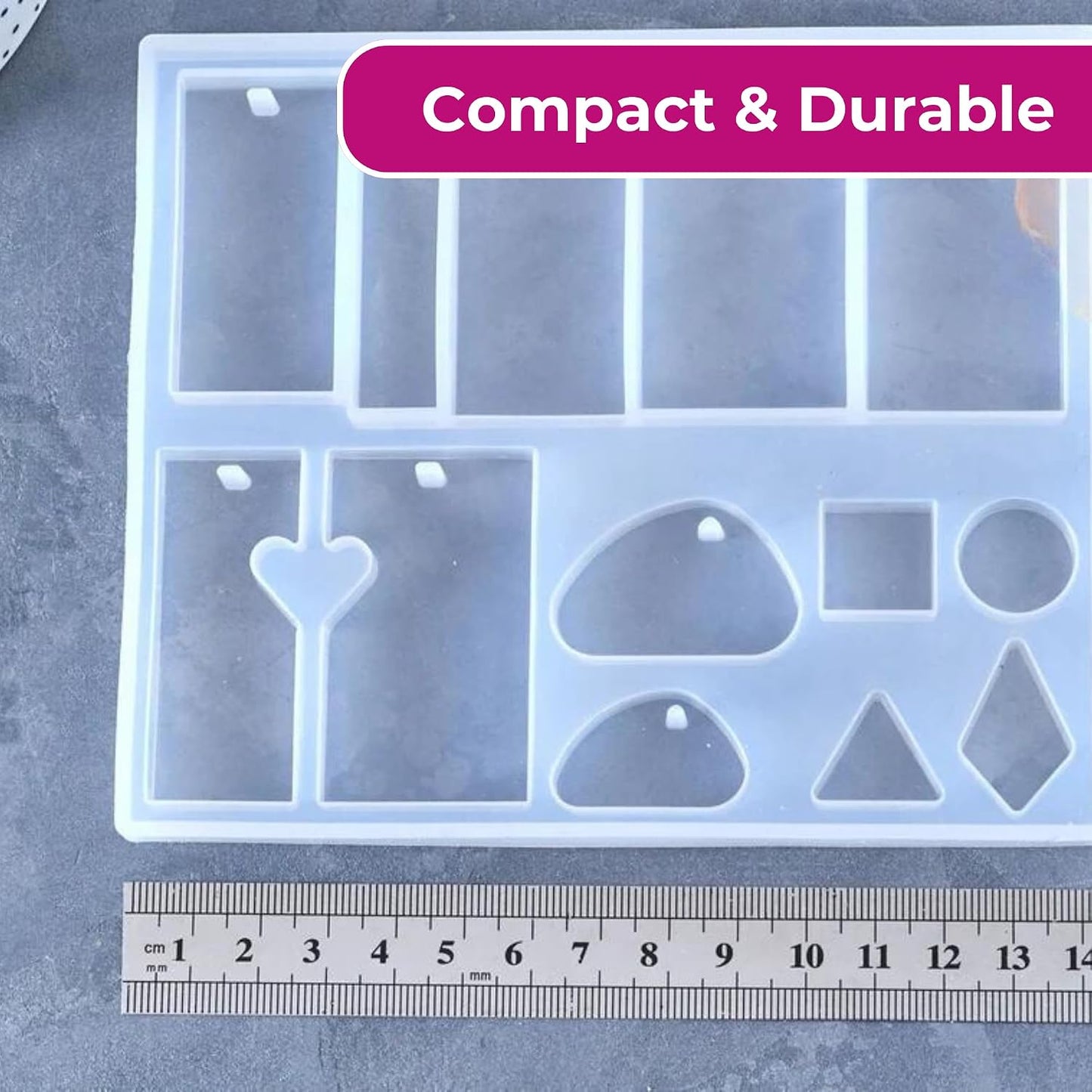 Resin Art Mould 13 Cavity for Pendant Jewellery