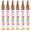 Brown Paint Permanent Marker Pen Set of 6