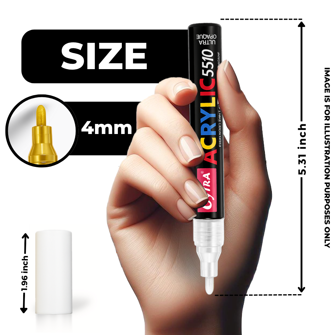 Acrylic Paint Marker Pens 3 Pcs - White
