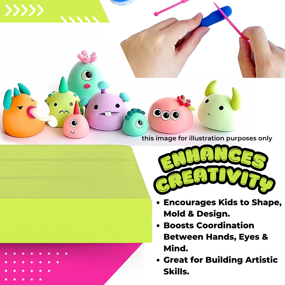 500g Polymer Clay SIGNATURE Series (33 Neon Yellow)