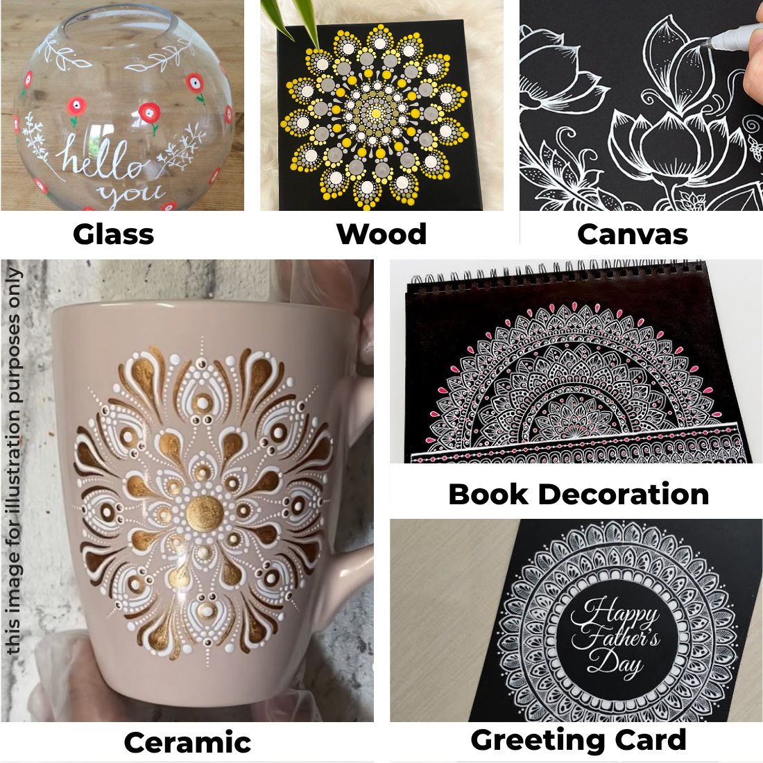 Gel Pens 0.8mm Fine Tip Set of 3 - White