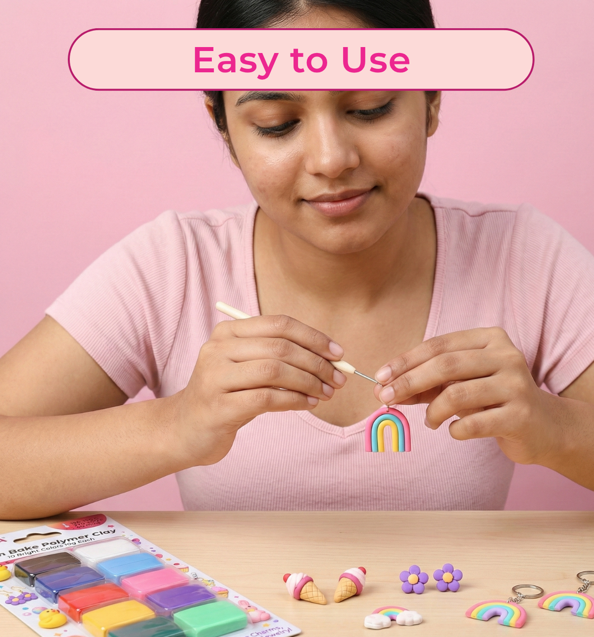 10 Color Bright Polymer Oven Bake Clay