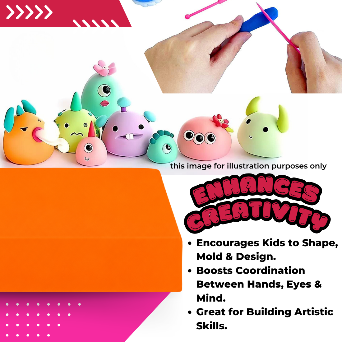 500g Polymer Clay SIGNATURE Series (37 Neon Orange)