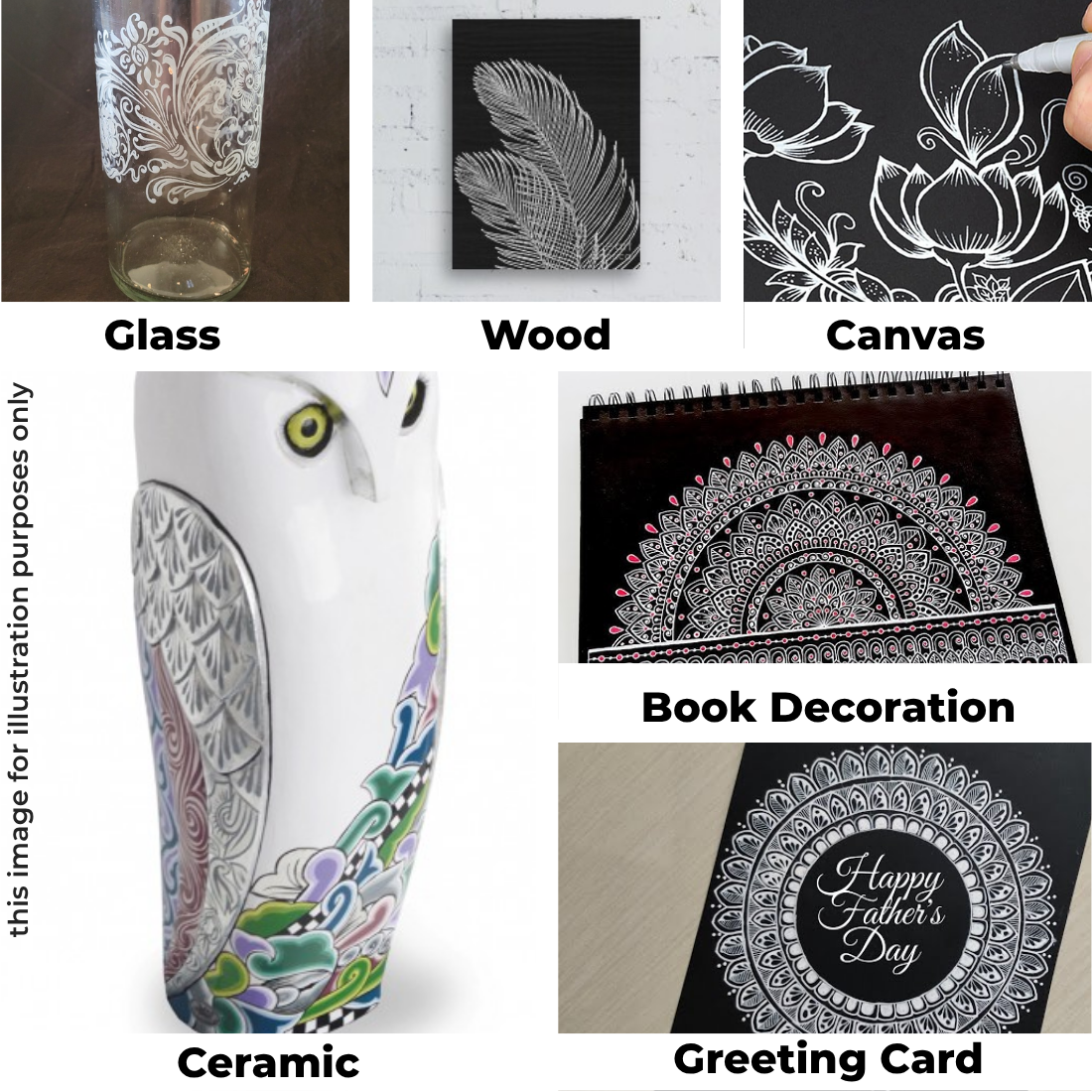 Gel Pens 0.8mm Fine Tip Set of 3 - Silver