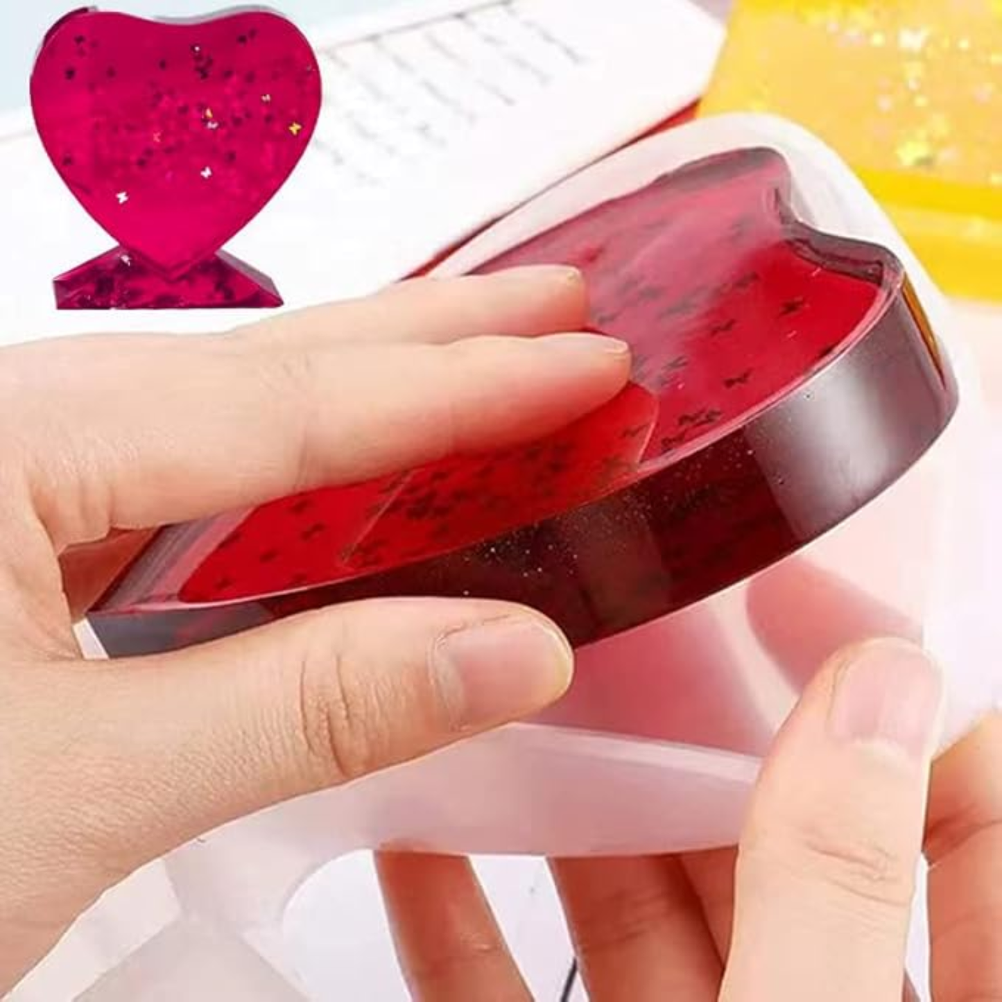 Heart with Frame Silicone Mould