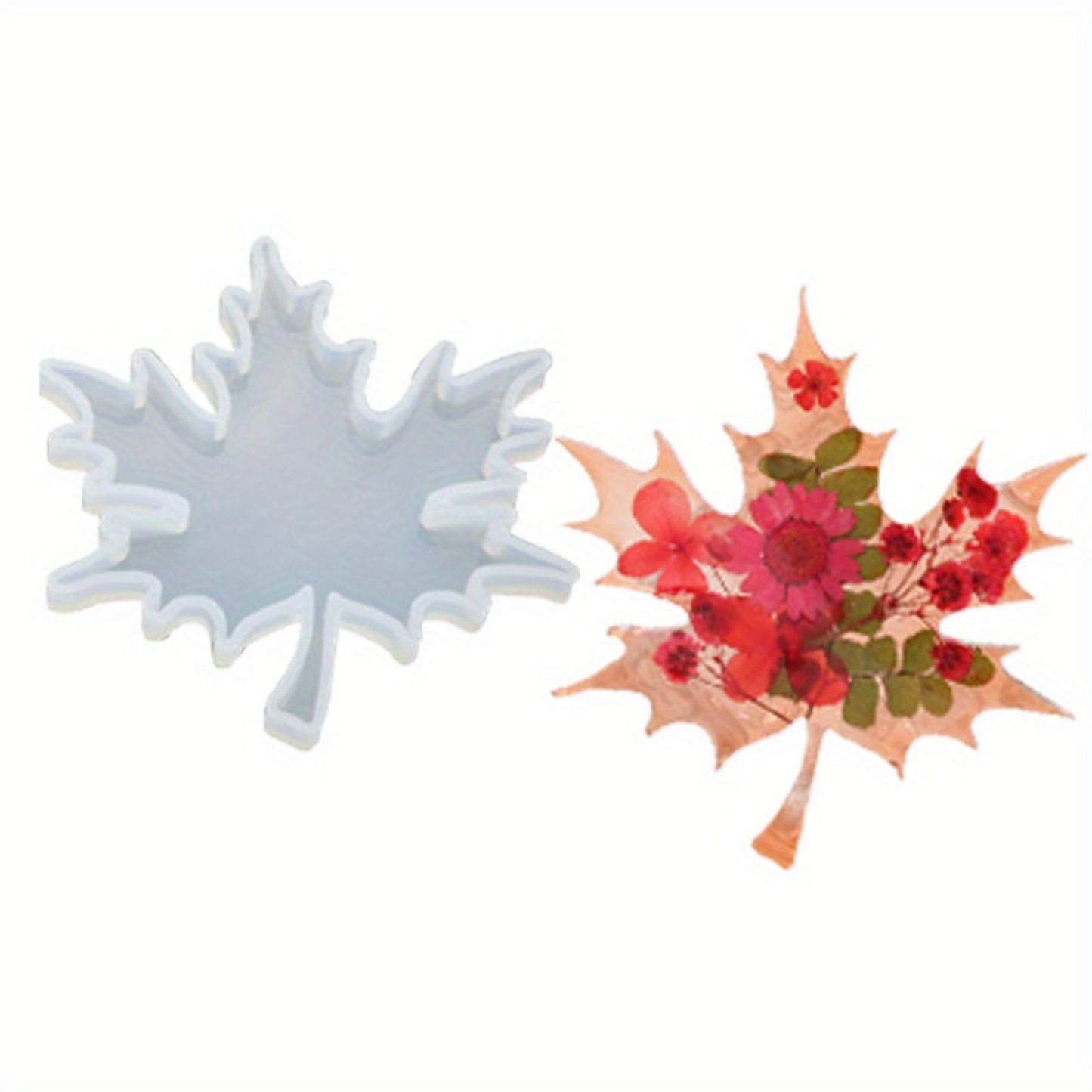 Leaf Zig-Zag Coaster 4" Silicone Resin Mould
