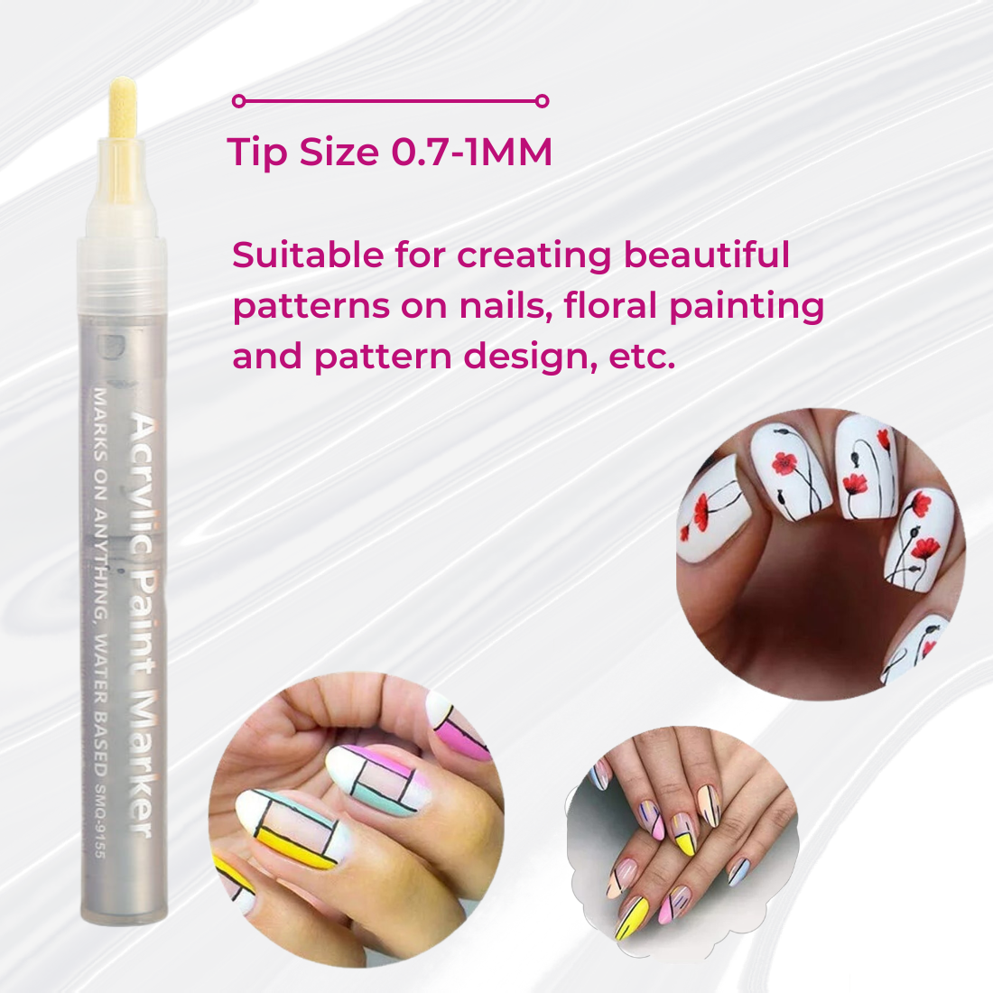 Acrylic Paint Marker Pens 2mm-3mm Tip 12 Pen/Set - Oytra