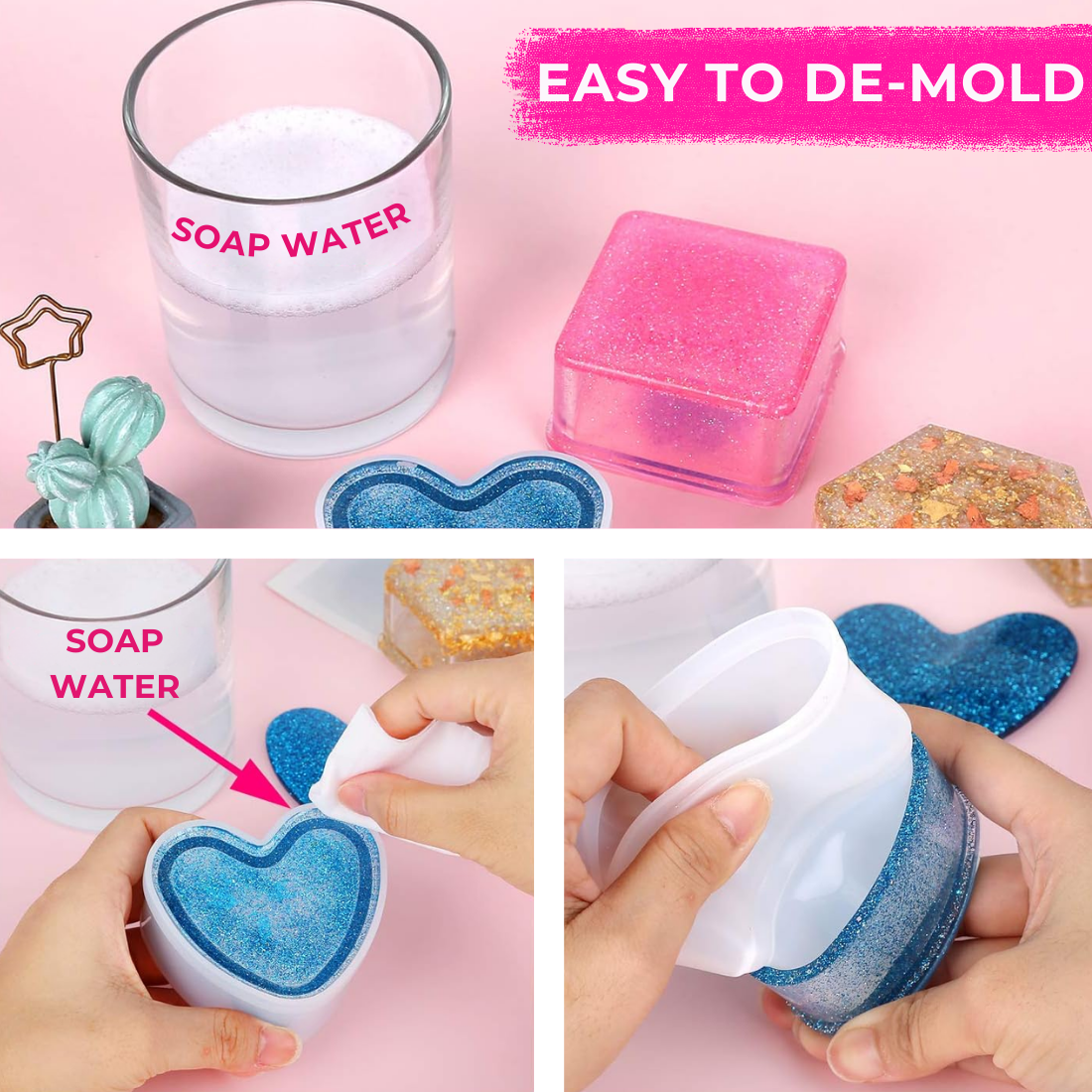 4 Pcs Gift Box Set Resin Mould SRN44