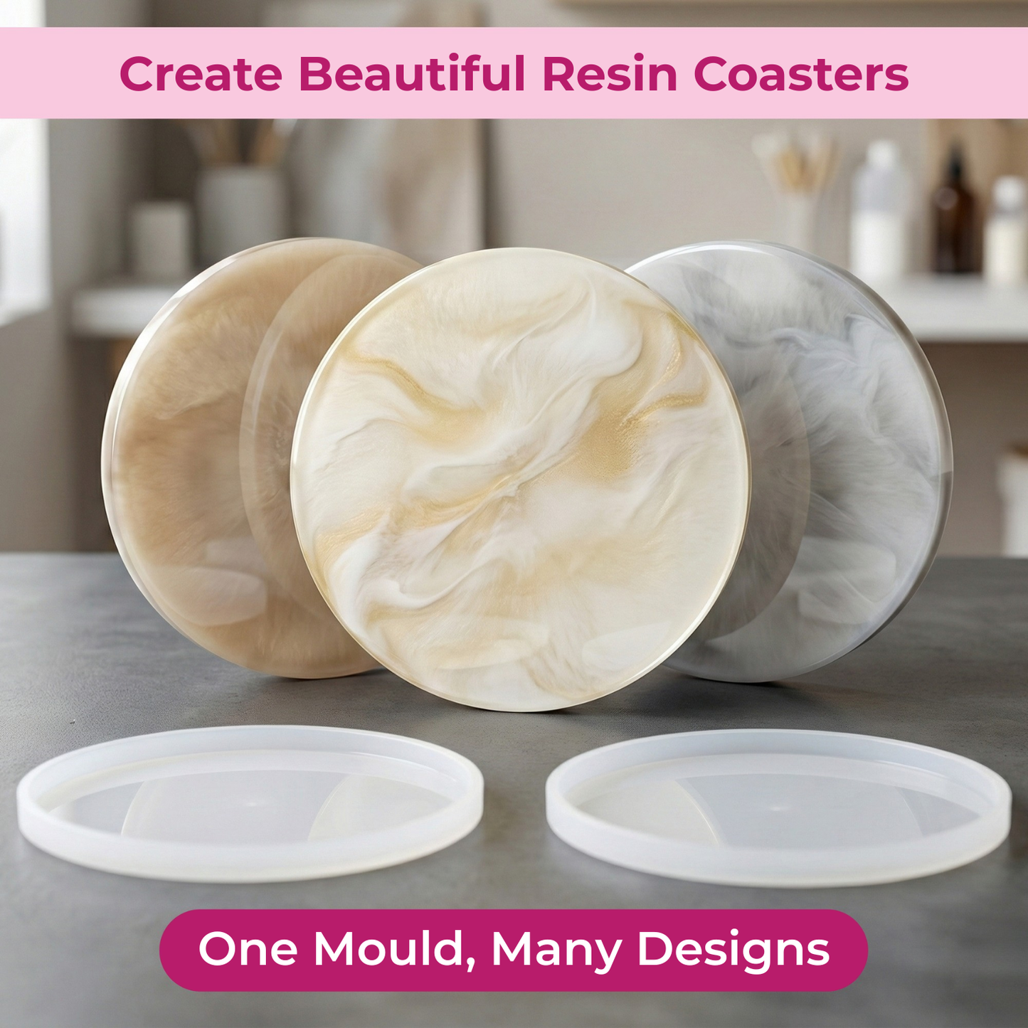 Round Coaster Resin Art Mould 12 Inch