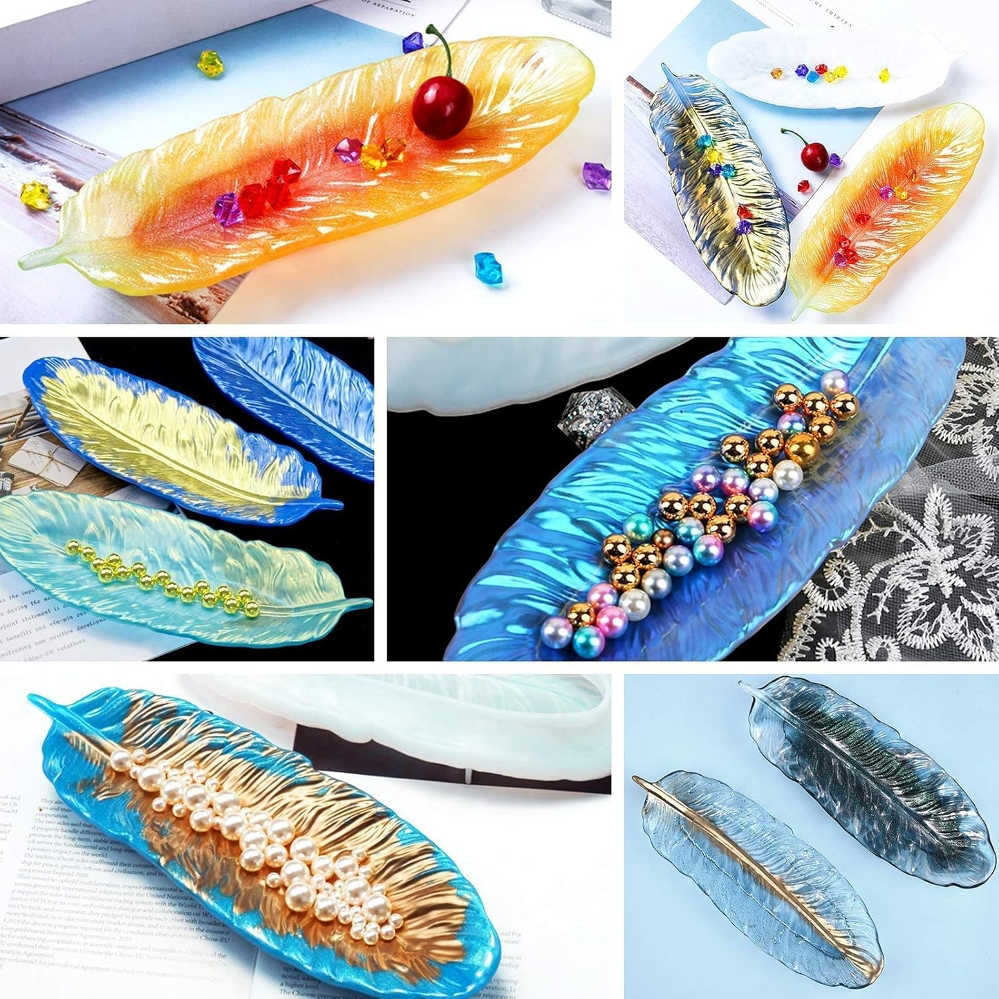 Feather Dish Silicone Mould