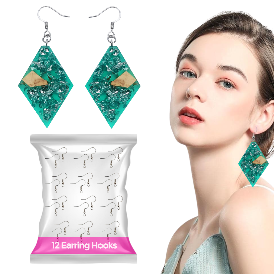 Resin Liquid Art Keychain & Earrings Making Kit