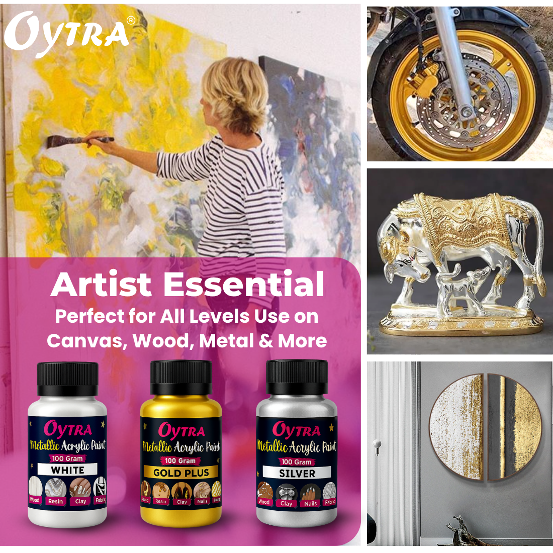 Metallic Acrylic Color Paint Combo