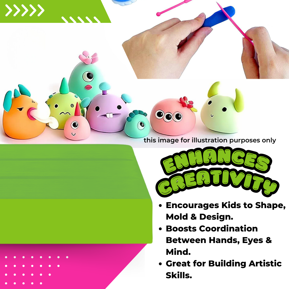 500g Polymer Clay SIGNATURE Series (32 Lemon Green)