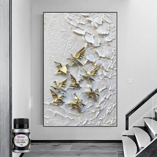 45 Grams Metallic Acrylic Paint (Silver)