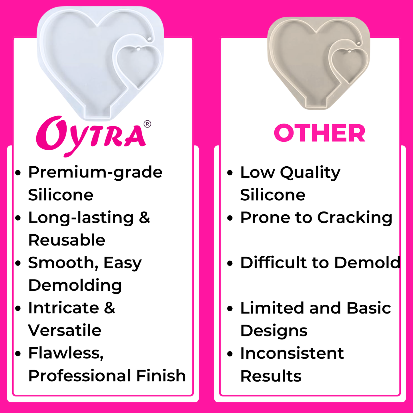 Hanging Heart Photo Frame Resin Mould