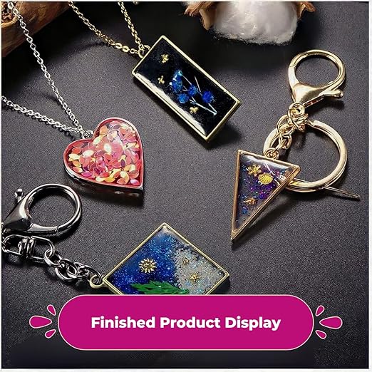 UV Resin Art Keychain Making Kit With LED Lamp