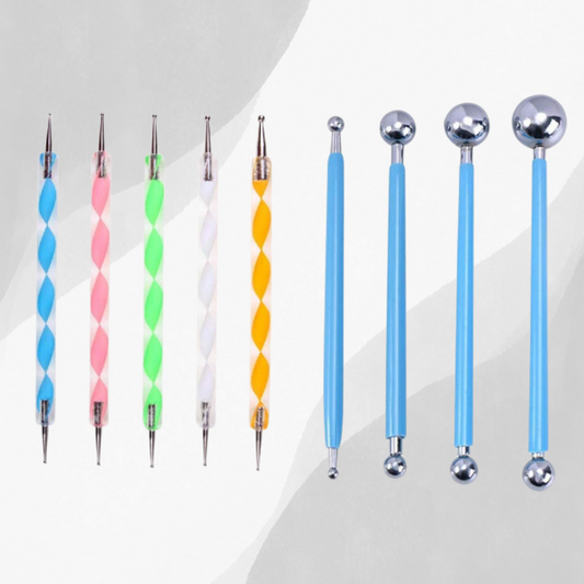 Ball and Acrylic Dotting Tool 9 Pcs/Set
