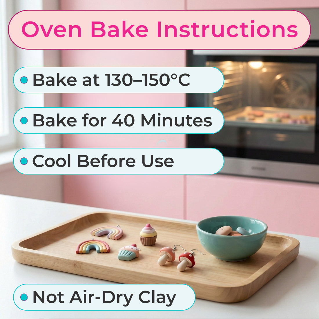 10 Color Polymer Oven Bake Clay Pastel Colors