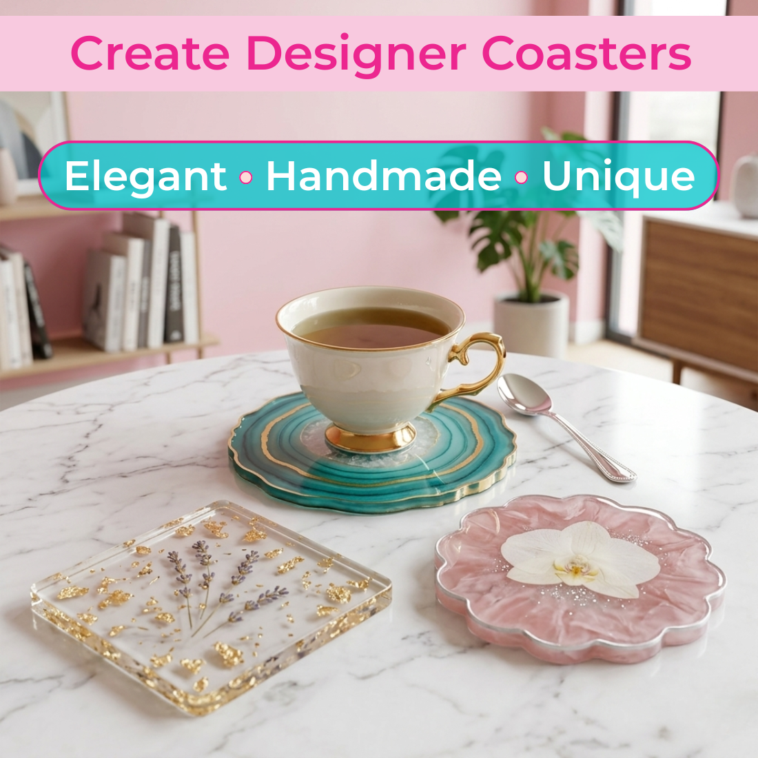 Resin Art Mould 4 Inch Set of 3 for Coaster