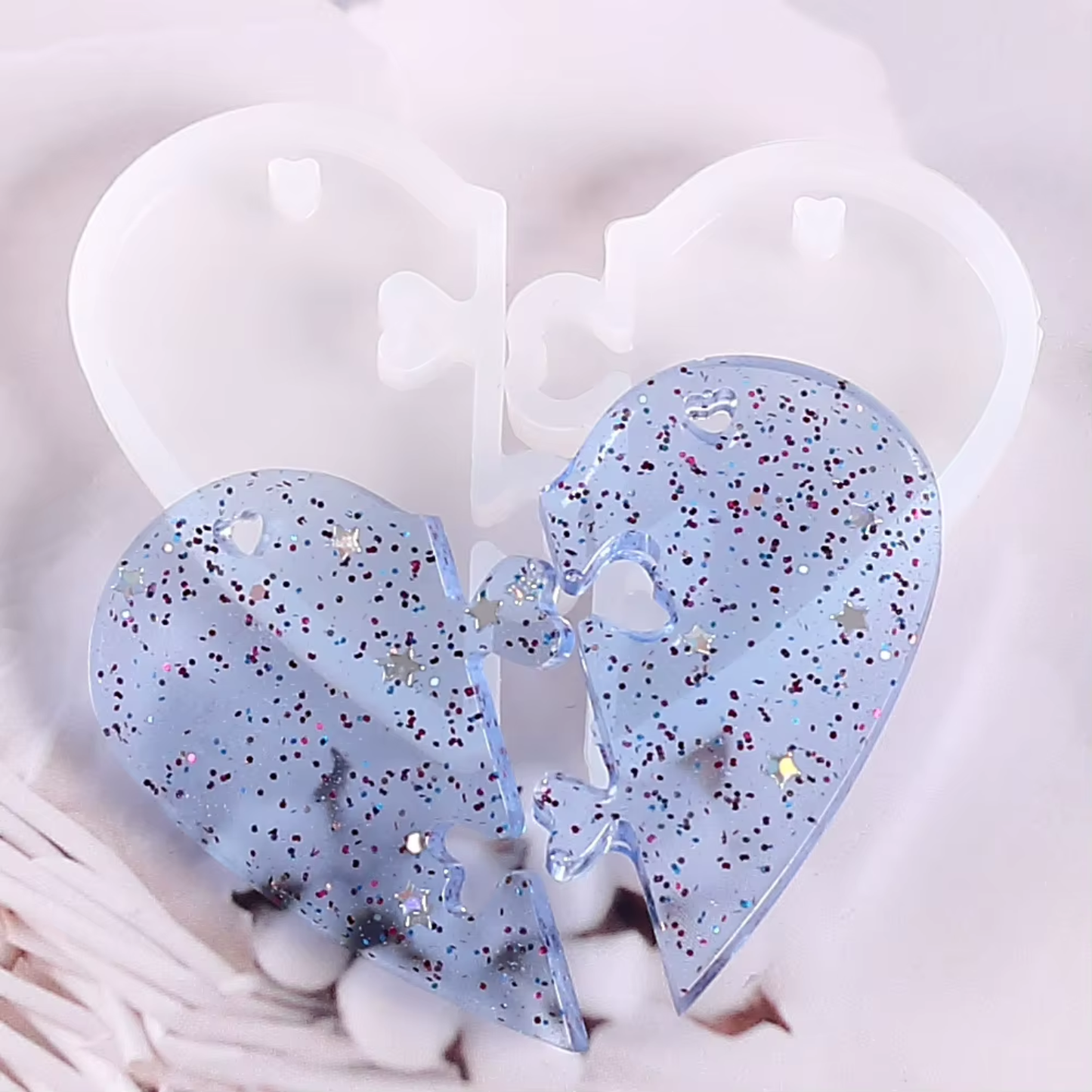Broken Heart Shape Resin Mould