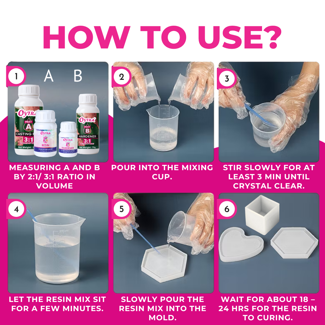 150 Grams 2:1 Epoxy Liquid & 300 Grams 3:1 Casting Resin Sample Pack