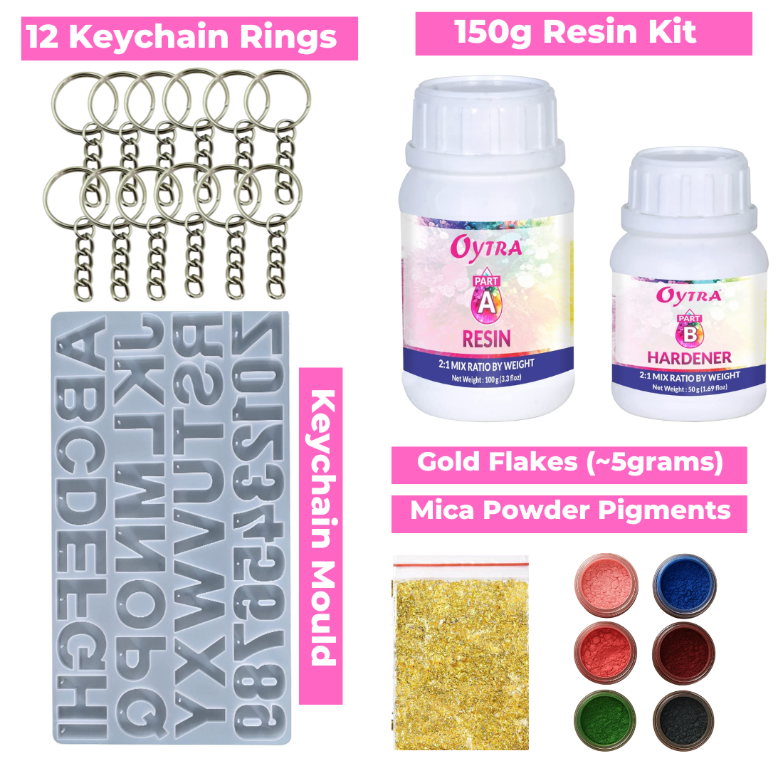 Resin Art Keychain Making Kit