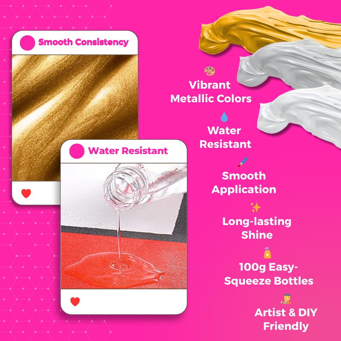 Metallic Acrylic Color Paint Combo