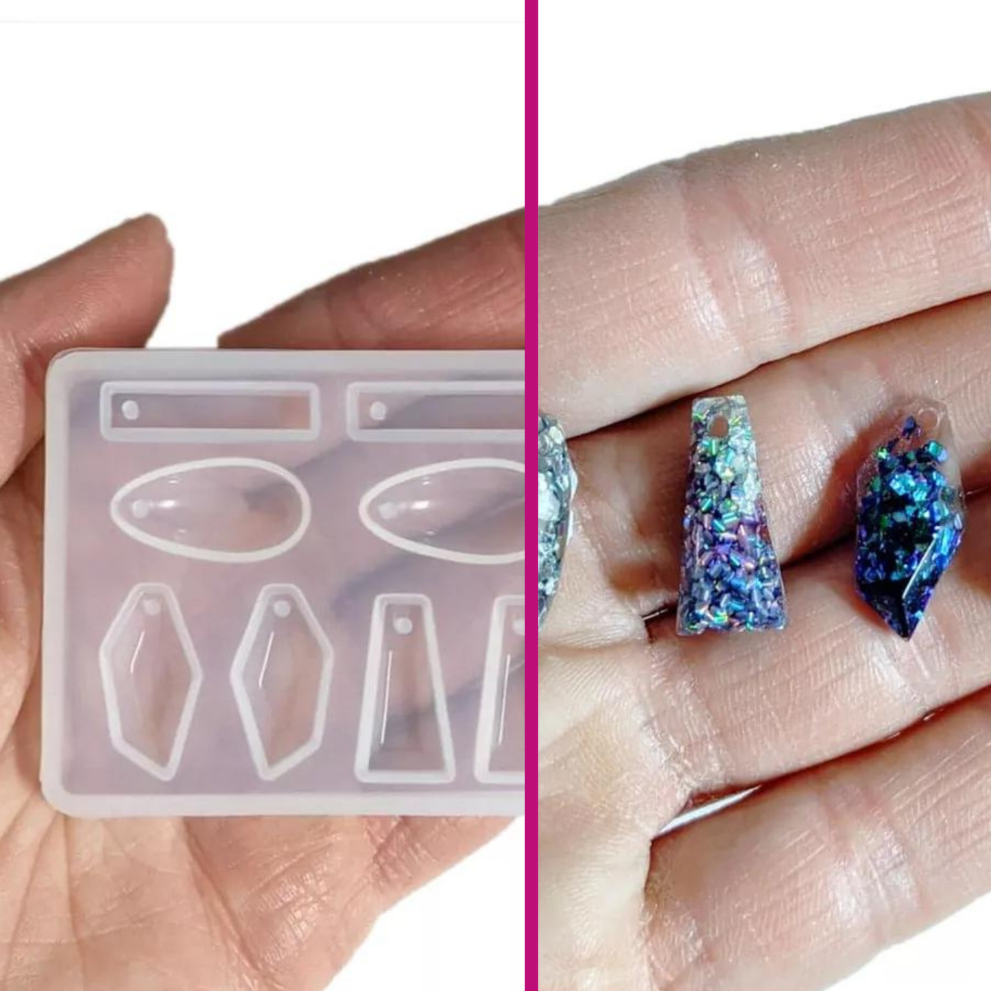 8 Cavity Earring Silicone Resin Mould