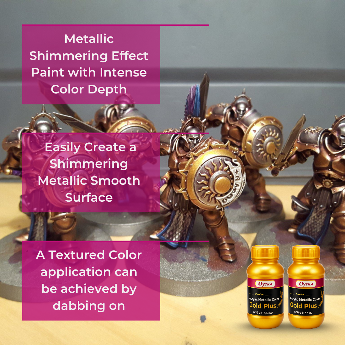 Acrylic Paint Metallic Gold Color 1 Litre