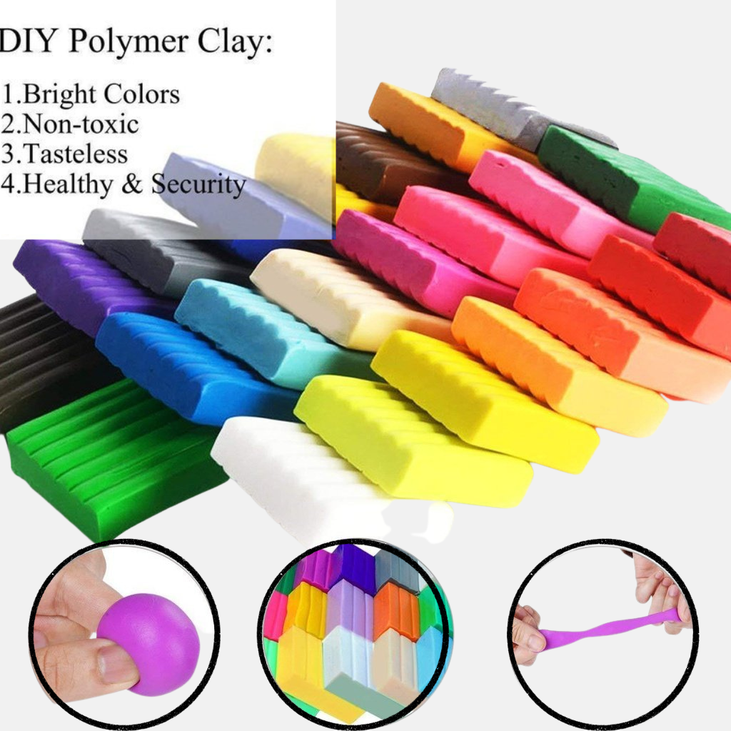 Polymer Clay Oven Bake 12 Colors x 20 Grams