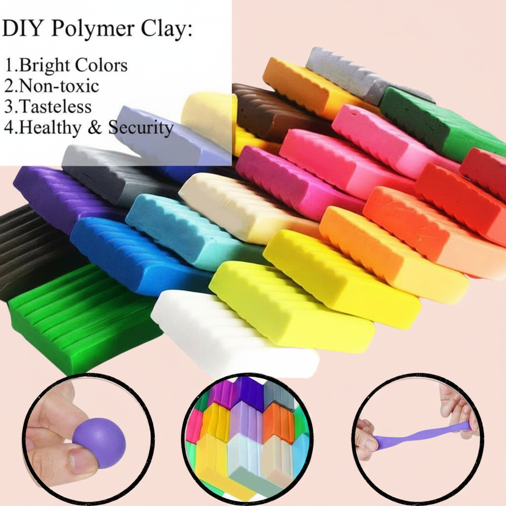 Polymer Clay Blocks 24 Colors x 20 Grams