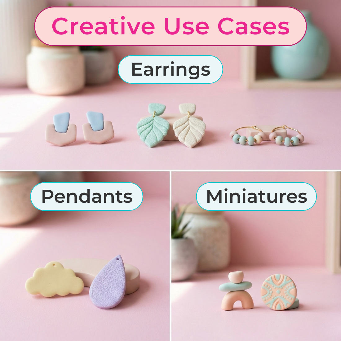 10 Color Polymer Oven Bake Clay Pastel Colors