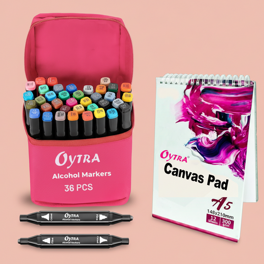 Alcohol Markers 36 Shades & A5 Size Drawing Pad