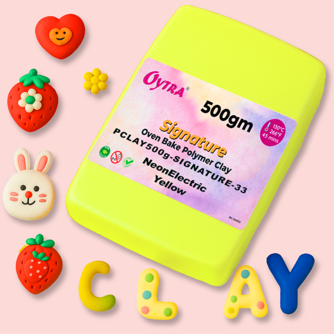 500g Polymer Clay SIGNATURE Series (33 Neon Yellow)