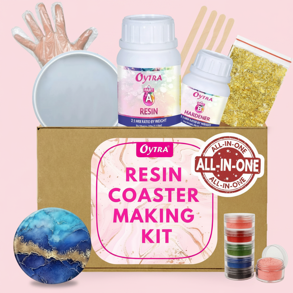 Resin Art Round Coaster Making Kit