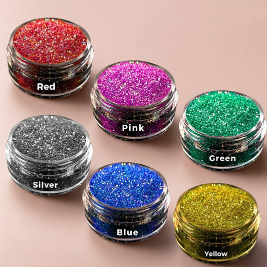 6 Color Glitter Powder Set
