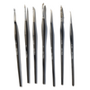 Mini Spotter Brushes  Shorter,Tighter Hair and Less Flex Brass Ferrule Miniature Liner for Accurate Detailing and Lines Artwork Set of 7 Brushes