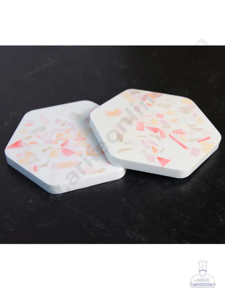 Hexagon Shaped Coaster Mould - 4 Inch, 10cm x 10cm x 8mm