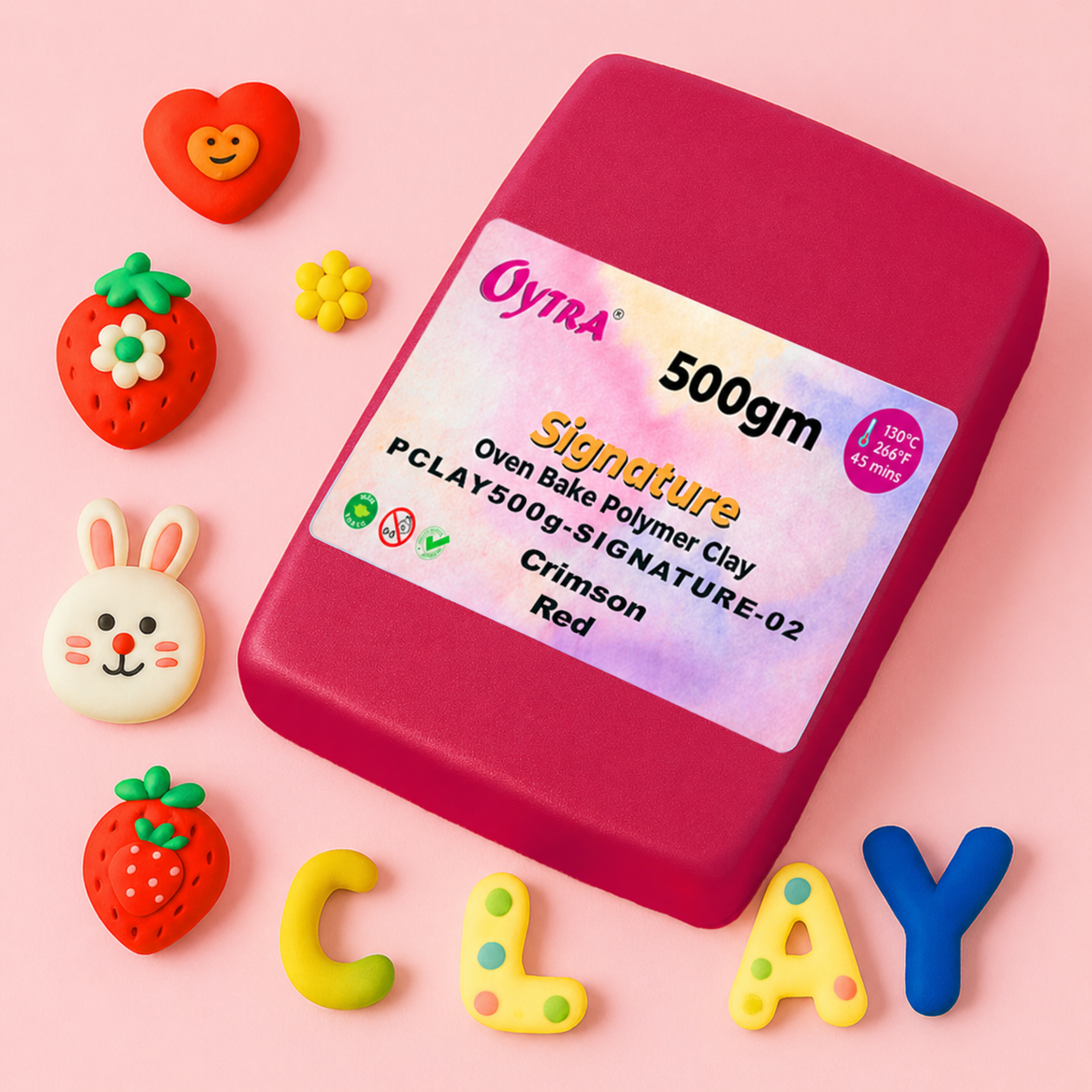 500g Polymer Clay SIGNATURE Series (02 Crimson Red)