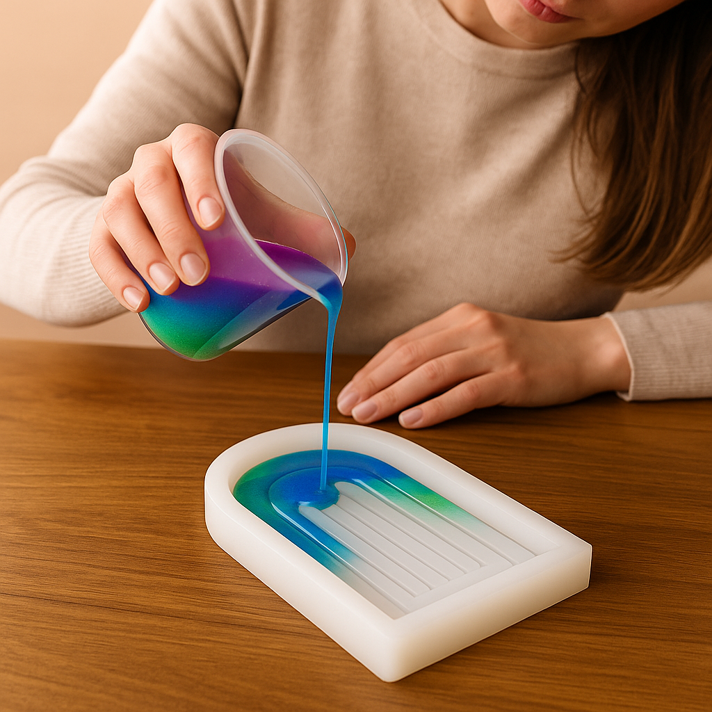 Semi Oval Resin Silicone Mould