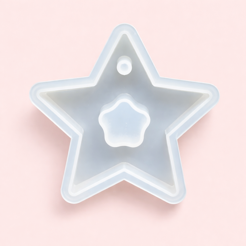 Star Resin Coaster Mould 4 Inch