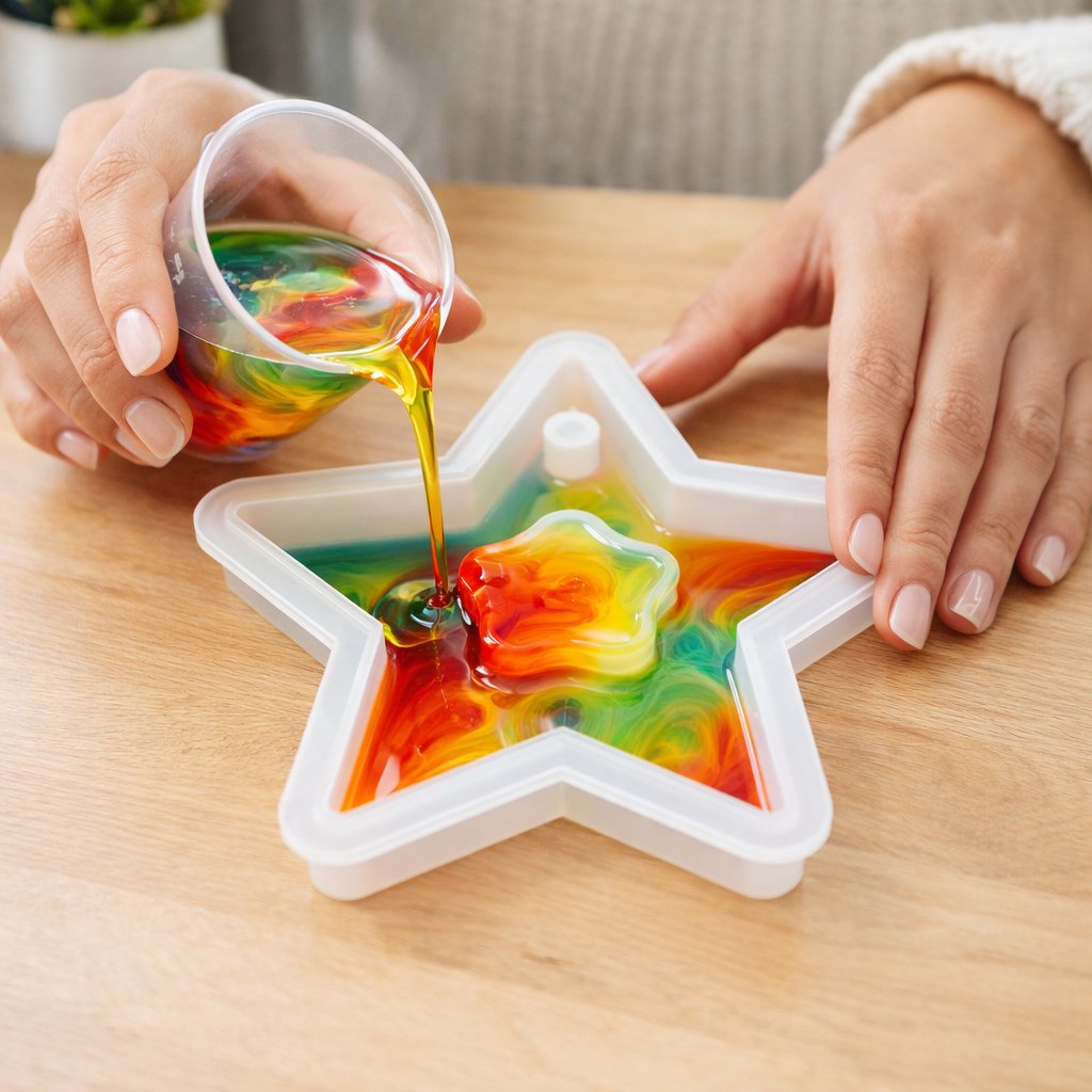 Star Resin Coaster Mould 4 Inch