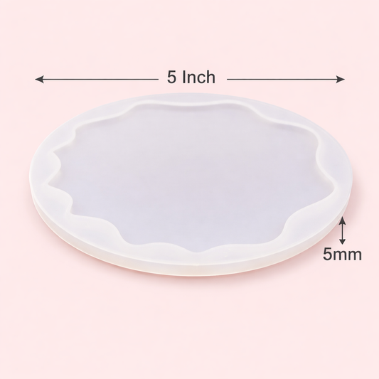 Resin Agate Oval Coaster Silicone Mould 5 Inch