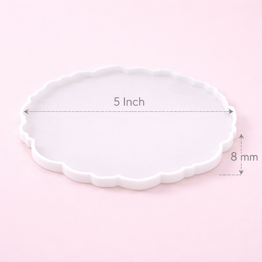 Resin Agate Coaster Silicone Mould 5 Inch