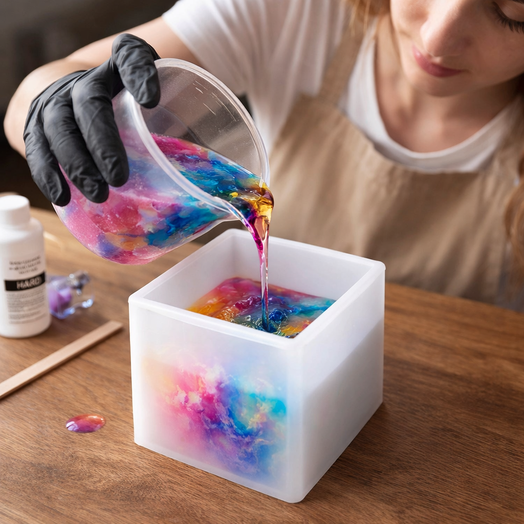 5pcs Cube Silicone Mould Set