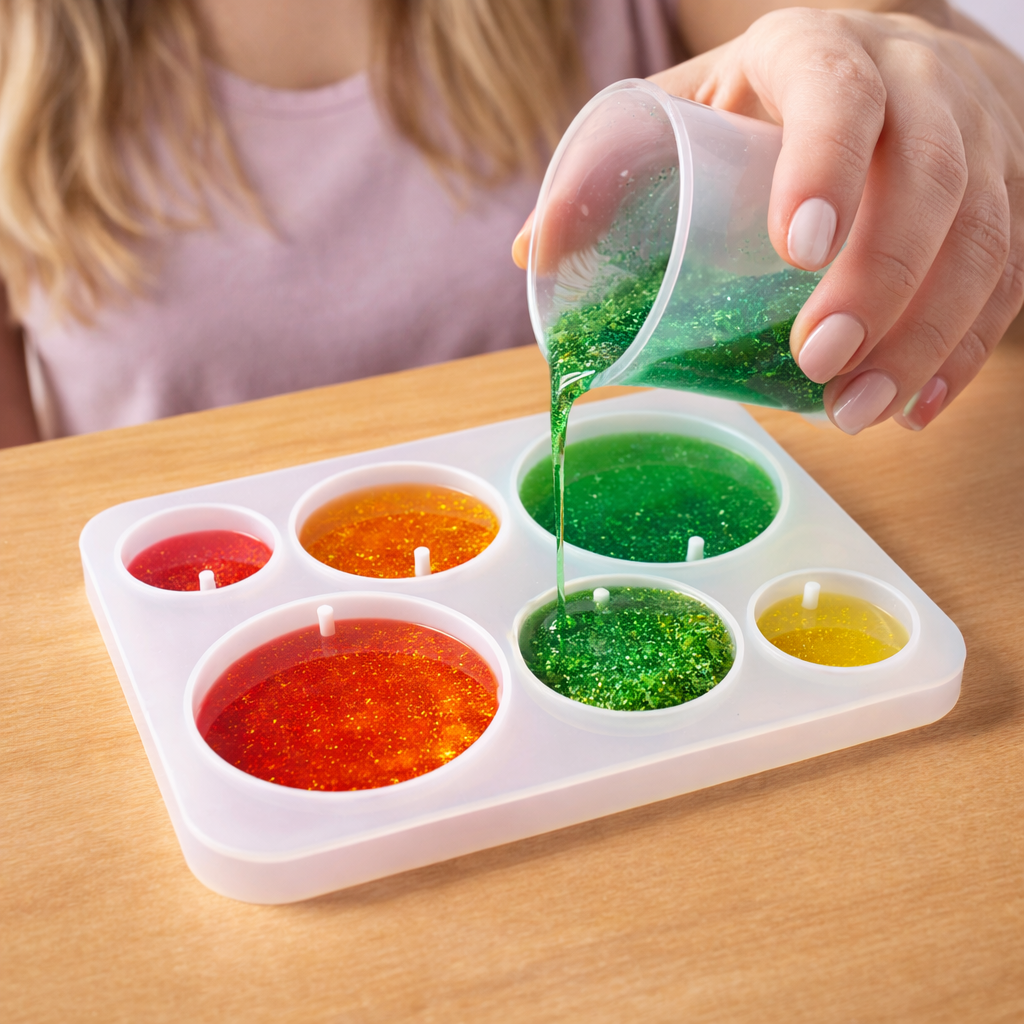 6 Cavity Round Shape Resin Mould