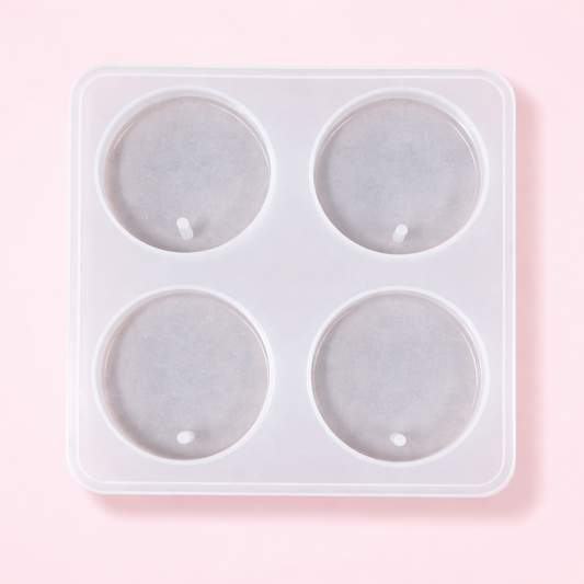 4pcs Keychain Round Resin Mould
